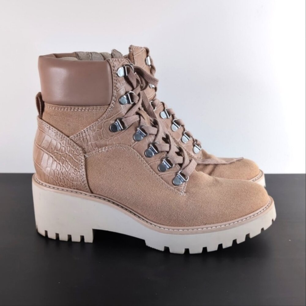 Dolce Vita Harley Combat Platform Military Moto Lace Up Boot 8.5